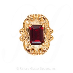 GS461 G - 14 Karat Gold Garnet Slide 